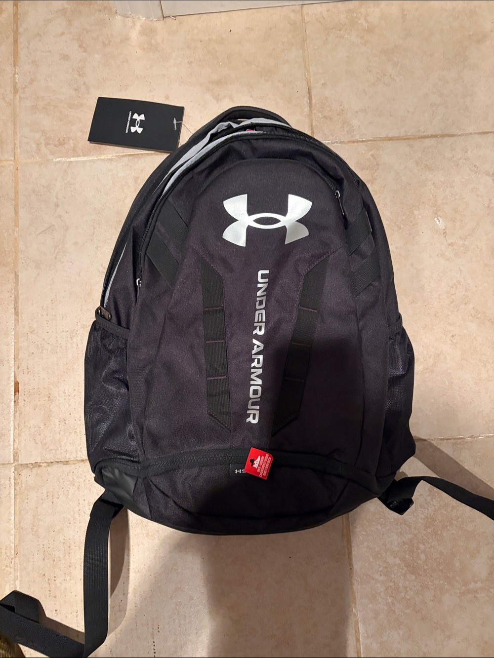 Under Armour Black Backpack with White Logo